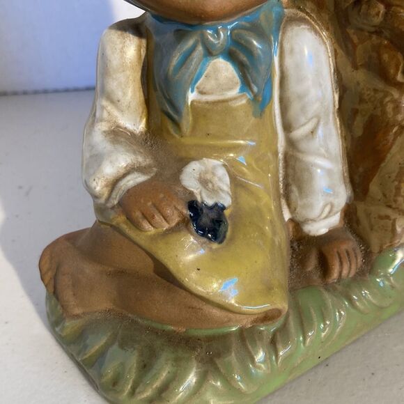 Vintage Hummel-Like UCTCI‎ Japan Little Girl Porcelain Bookend Bookshelf Decor - Picture 3 of 9